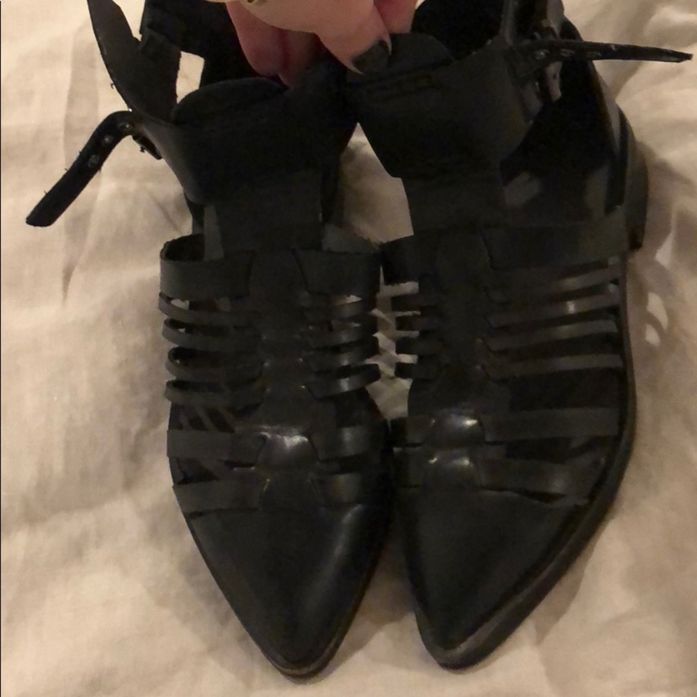 Zara Black ankle Flats